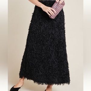 Anthropologie Feathered Skirt